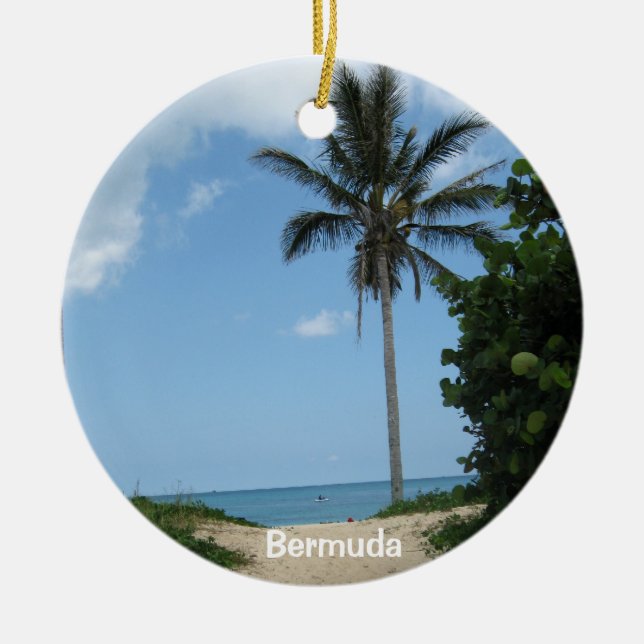 Beach Path, Bermuda Ceramic Ornament (Front)