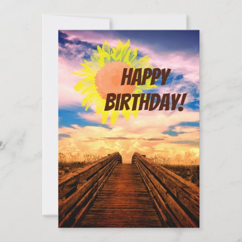 Beach Pathway Birthday Card