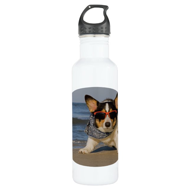 Beach Patrol Stainless Steel Water Bottle (Front)