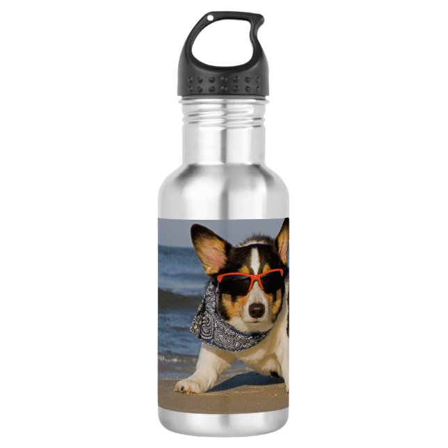 Beach Patrol Stainless Steel Water Bottle (Front)