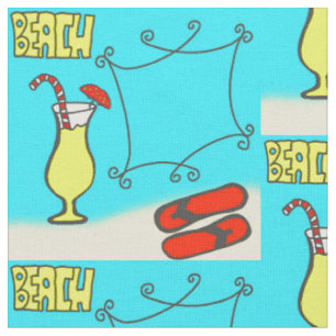 Beach pattern fabric