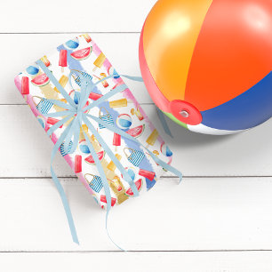 Beach Pattern Wrapping Paper