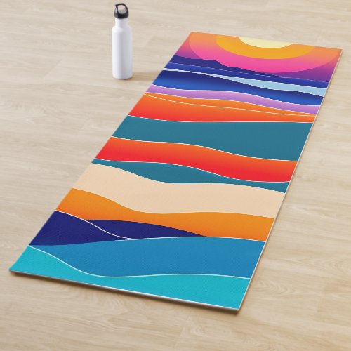 Beach pattern Yoga Mat