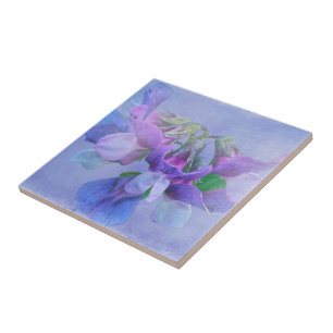 Beach Pea Flowers Tile