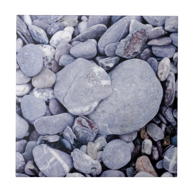 Beach pebbles ceramic tile (Front)