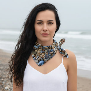 Beach Pebbles Pattern Bandana