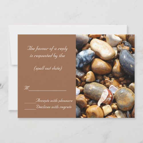 beach pebbles rsvp personalized invitations