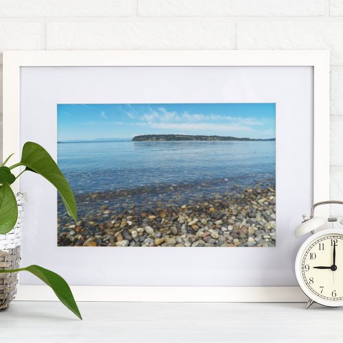 Beach Pebbles Seascape Poster