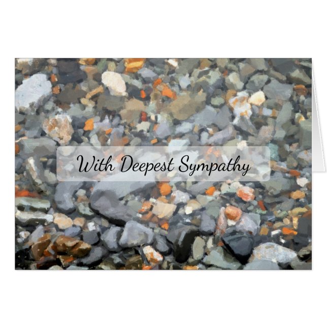 Beach Pebbles Sympathy Card (Front Horizontal)