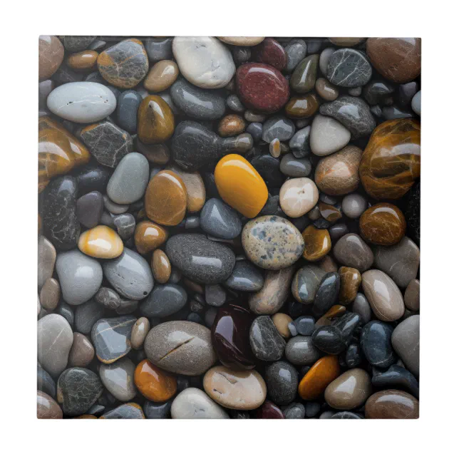 Beach Pebbles Tile | Zazzle