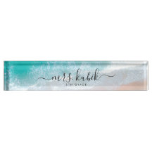 Beach Personalized Teacher Desk Name Plate