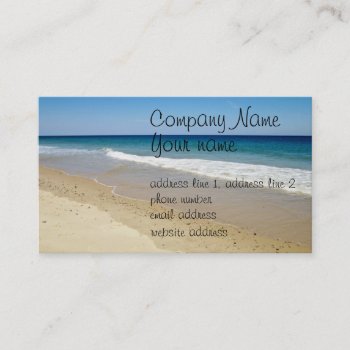 Beach Photo Business Card by backyardwonders at Zazzle