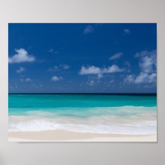 Beach Photo Caribbean Tropical Paradise Poster | Zazzle.com