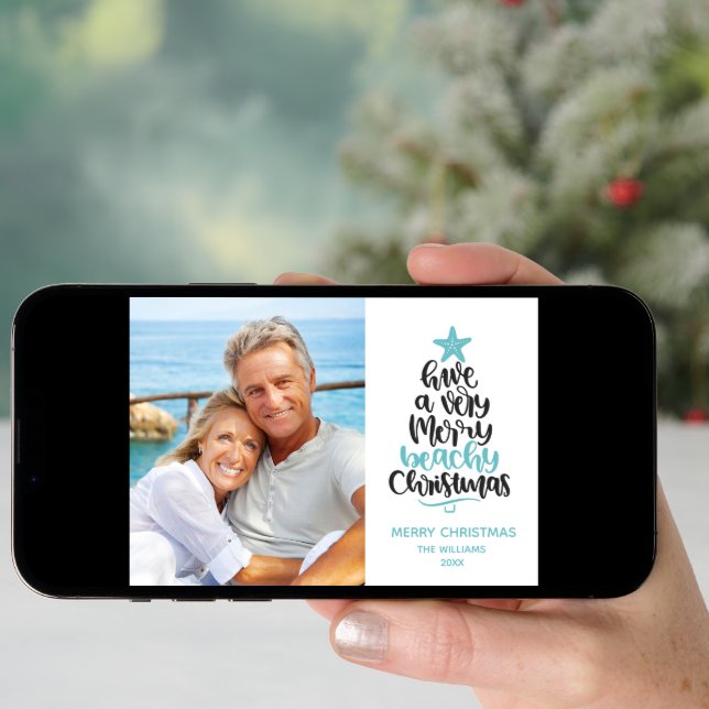 Beach Photo Christmas Card (Front Digital)