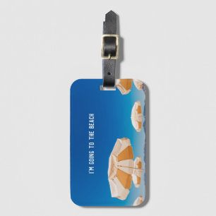 Beach Photo Gift with Travel Quote Luggage Tag