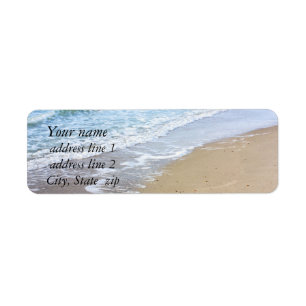 Beach photo label