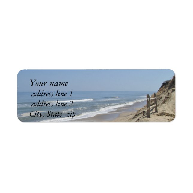 Beach photo label (Front)
