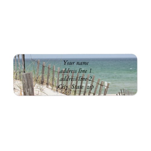 Beach photo label