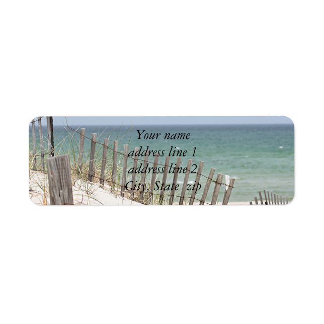 Beach photo label (Front)