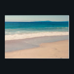 Beach Photo Ocean Blue Scenic Acrylic Print<br><div class="desc">A lovely vintage style photo of a beach in California for a 30" x 20" landscape format acrylic print.
Customize with text to create your own custom personalized design. 
A wedding anniversary gift featuring a honeymoon photo.</div>
