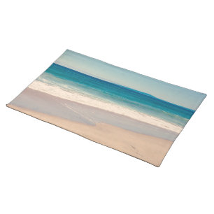 Beach Photo Ocean Blue Scenic Cloth Placemat