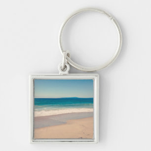 Beach Photo Ocean Blue Scenic Keychain