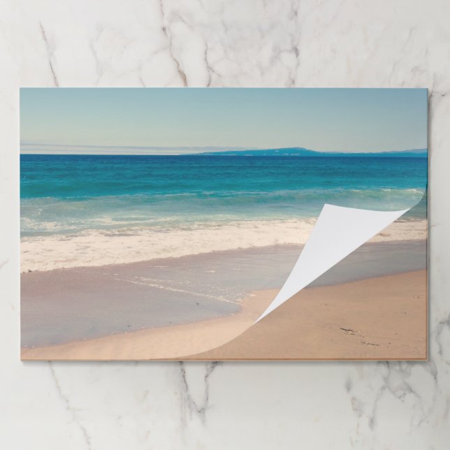 Beach Photo Ocean Blue Scenic Paper Placemat (Folded)