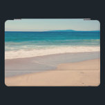Beach Photo Ocean Blue Scenic Paper Placemat iPad Pro Cover<br><div class="desc">A lovely vintage style photo of a beach in California on a tablet cover.
Customize with text to create your own custom personalized design. 
Summer vacation photo gift.</div>