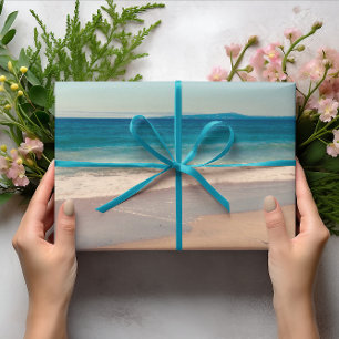 Beach Photo Ocean Blue Scenic Wrapping Paper