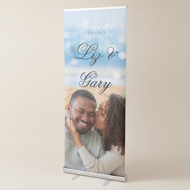 Beach Photo Wedding Banner Print (3/4)