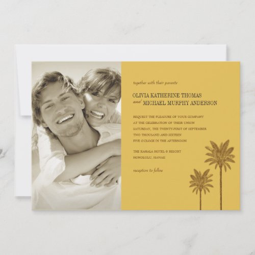 Beach Photo Wedding Invitations