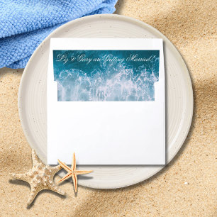 Beach Photo Wedding Seating Chart Print Envelope Liner