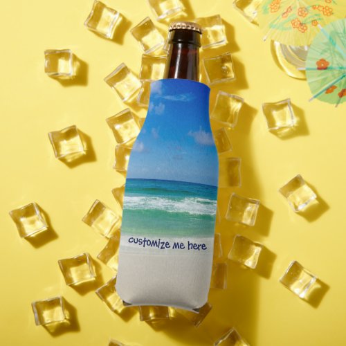 Beach Photography Beautiful Custom Tropical Island Bottle Cooler