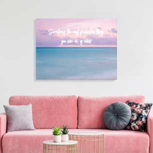 Beach Photography Decor with Travel Quote