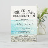 beach photography tropical 30th birthday invitation (Standing Front)
