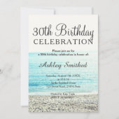 beach photography tropical 30th birthday invitation (Front)
