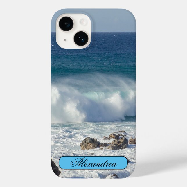 Beach Photography, Waves In Maui Case-Mate iPhone Case (Back)