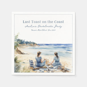 Beach Picnic Bachelorette Last Toast on the Coast  Napkins