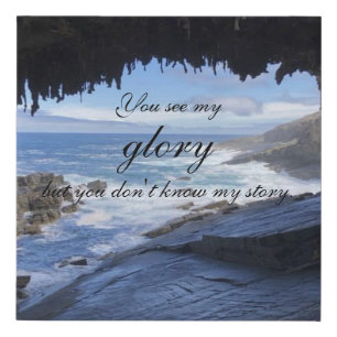 Beach Picture With Christian Quote Faux Canvas Print