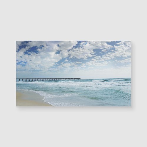 Beach Pier over the Ocean Waves Photo Magnet