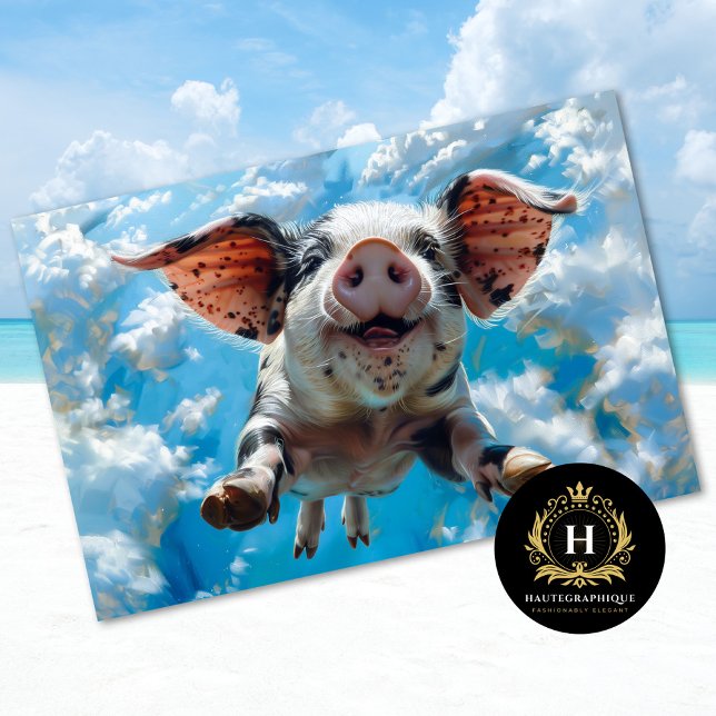 Beach Pig Swimming Decoupage Tissue Paper (Creator Uploaded)