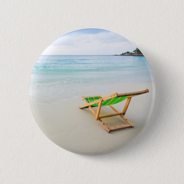 Beach Pinback Button (Front)