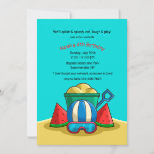 Beach Play Invitation