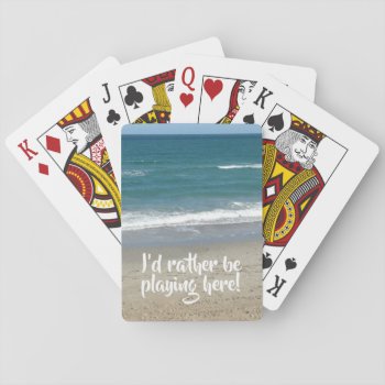 Beach  Playing Cards by no_reason at Zazzle