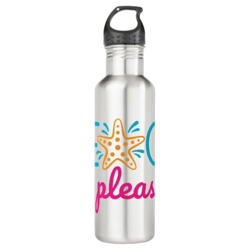 Beach Pleace Stainless Steel Water Bottle
