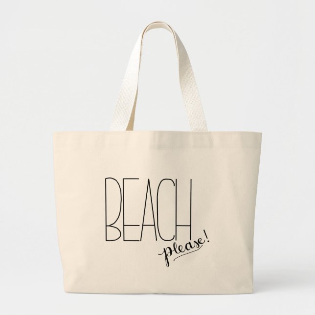 Beach Please! Beach Tote Bag (Front)