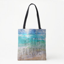 Beach Please Canvas Bag