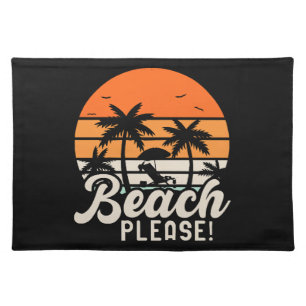 Beach Please Cloth Placemat