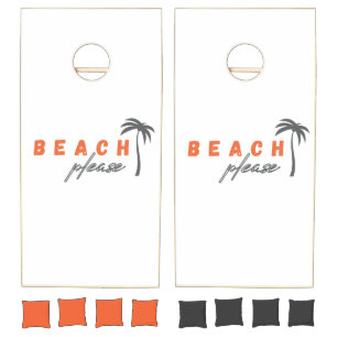 beach. please. Cornhole & Bag Toss Set