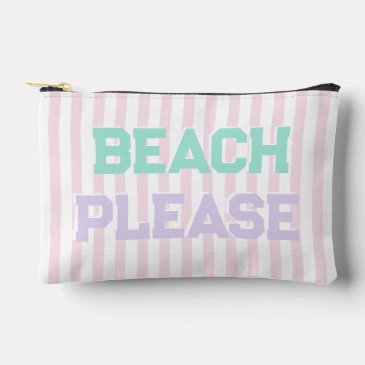 Beach Please - Cute Pastel & Pink Stripes 